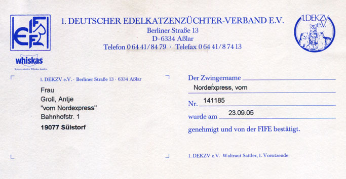 die Zwingerschutzkarte